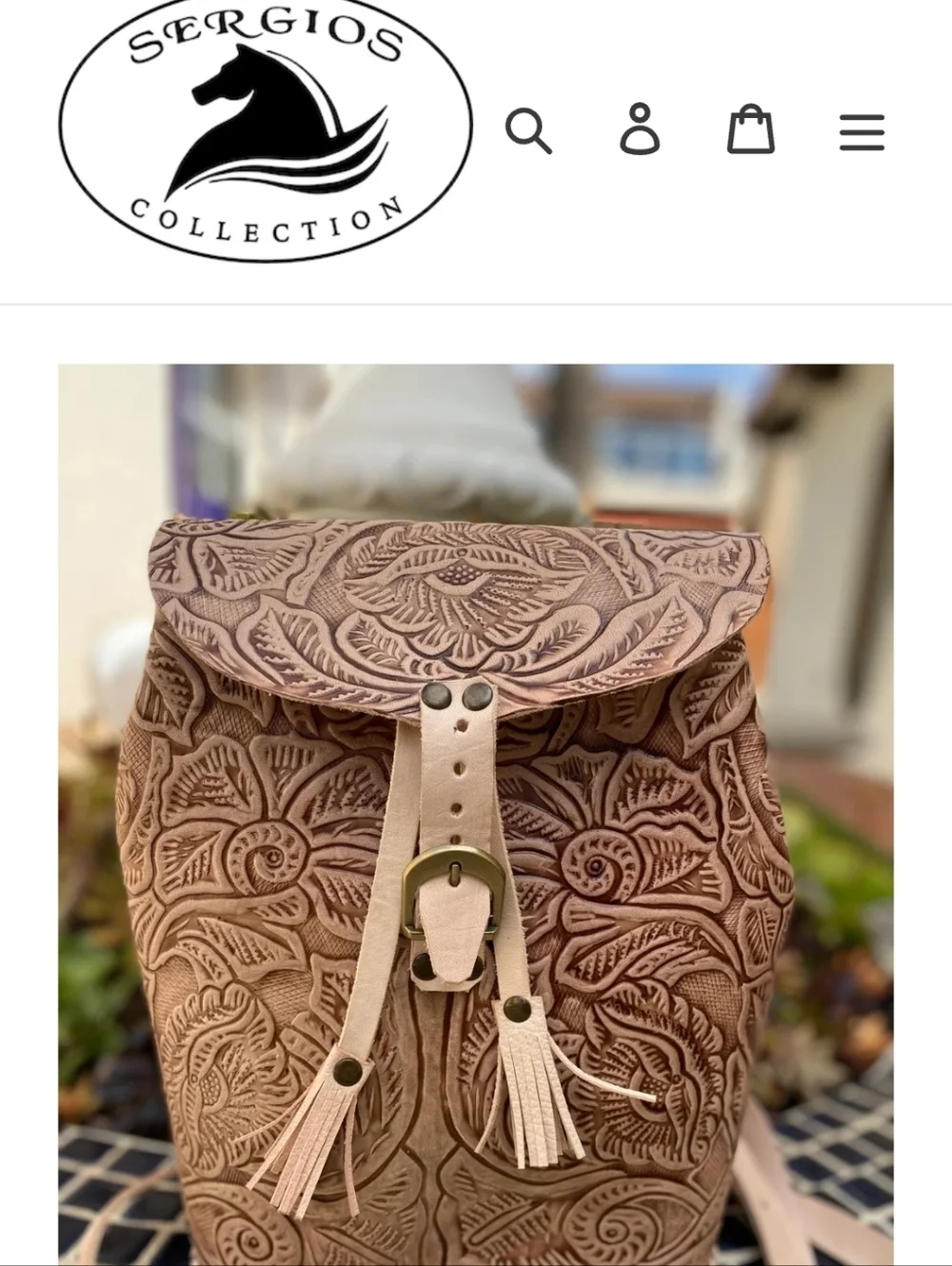 Handmade and hand tooled backpack “Frida Kahlo “ collection limited edition - Picture 5 of 5